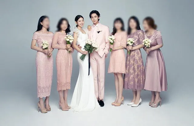 Park Shin Hye, Choi Tae Joon y las damas de honor. Foto: vía Instagram