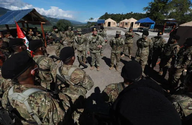 Instalaron base contraterrorista en San Miguel del Ene. Foto: Ministerio de Defensa