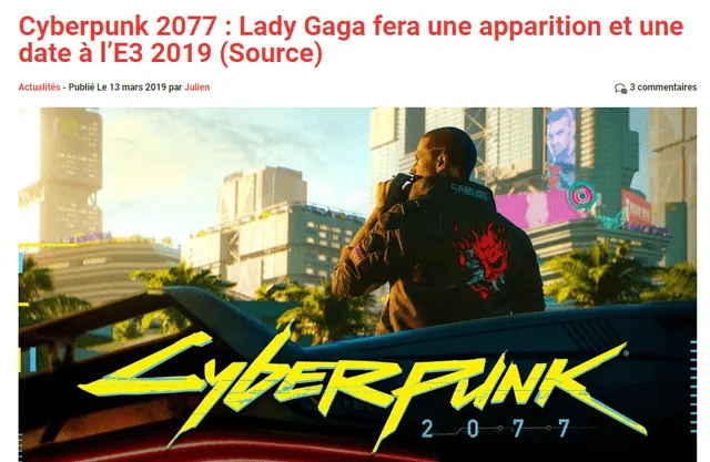 ¿Lady Gaga en Cyberpunk 2077?