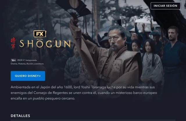  'Shogun' disponible en Disney +. Foto: captura LR/Disney+   