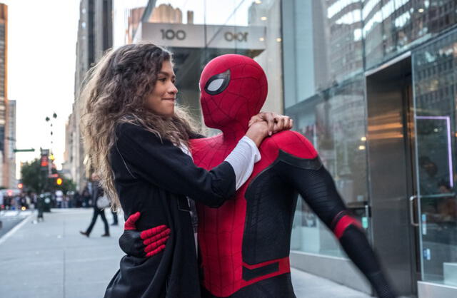 MJ y Spider-Man en Far from home. Foto: Sony Pictures