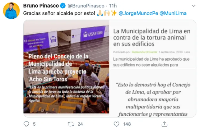 Bruno Pinasco en Twitter