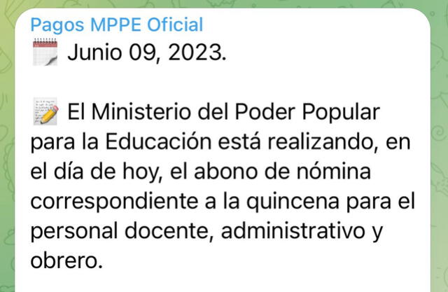 pago ministerio de educación quincena junio 2023