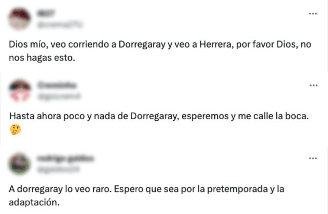 Hinchas de Universitario tras el debut de Dorregaray. Foto: Composición LR/Twitter.   