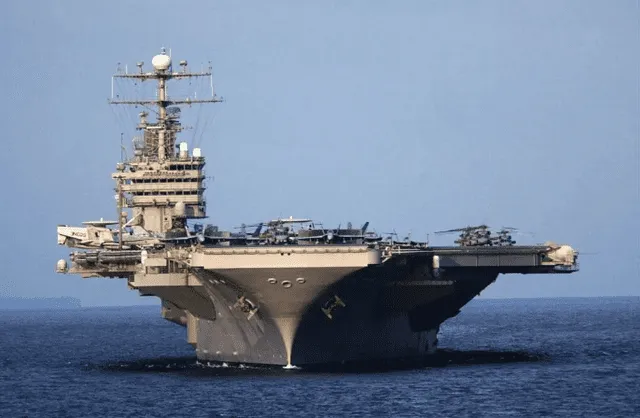 USS Abraham Lincoln en aguas internacionales. Foto: Escenario Mundial    