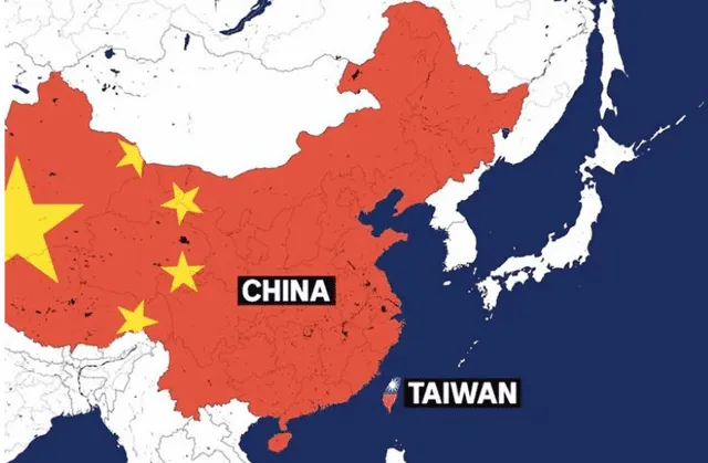 Mapa de China y Taiwán. Foto: Prensa Latina