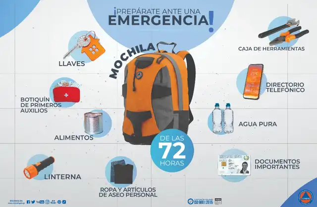 Estos implementos debes tener en la mochila de emergencia. Foto: difusión 