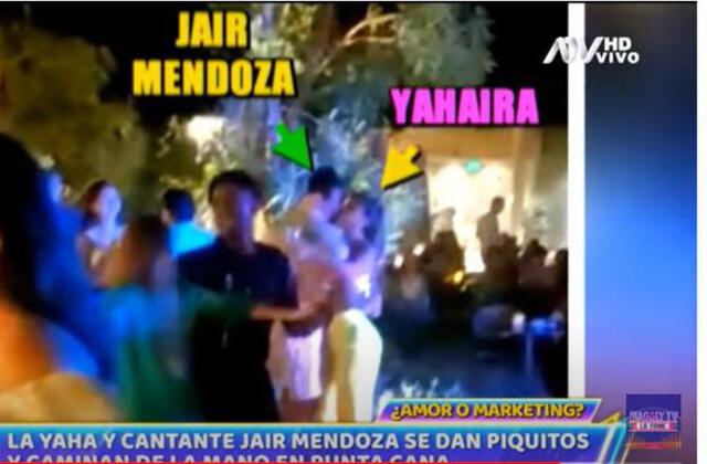 Yahaira  Plasencia y Jair Mendoza besándose | FOTO: ATV