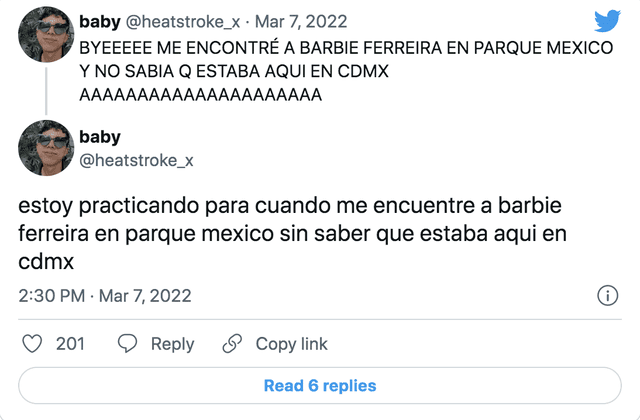 Barbie Ferreira fue vista en la colonia Condesa en México