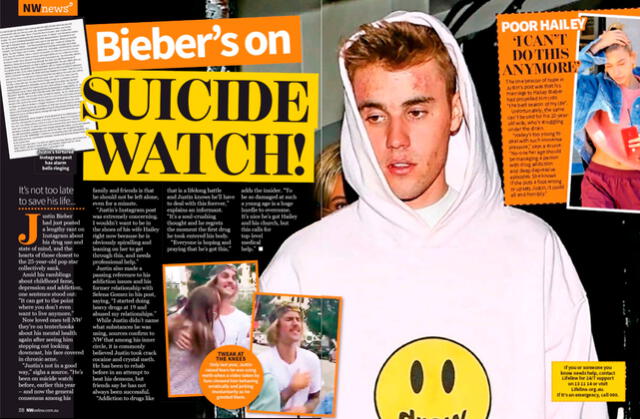 Justin Bieber estaría experimentando ideas suicidas [FOTOS]