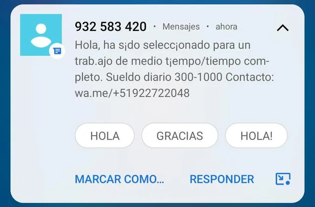 WhatsApp: ¿Te llegaron ofertas de trabajo de ‘2000 SO’? Conoce esta y otros tipos de estafa en la app