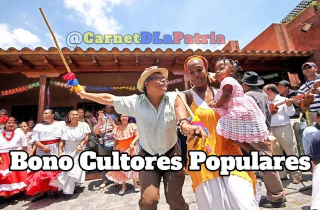 El Bono Cultores Populares es entregado a los fomentadores de la cultura registrados en el MPPC. Foto: Carnet de la Patria/Twitter