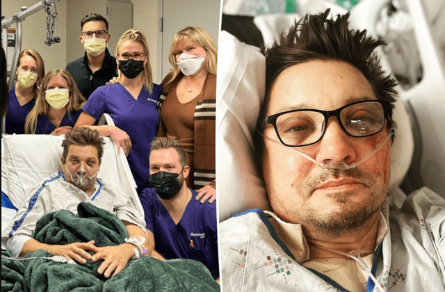 El actor de Marvel,Jeremy Renner estuvo clínicamente muerto por algunos segundos. Foto: ABC   