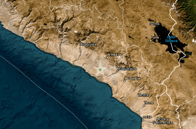 Temblor de magnitud 4.0 remeció Arequipa hoy, según IGP