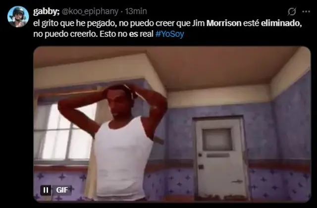 Usuarios reaccionan tras eliminación del imitador de Jim Morrison en 'Yo soy'. Foto: captura X Usuarios reaccionan tras eliminación del imitador de Jim Morrison en 'Yo soy'. Foto: captura X