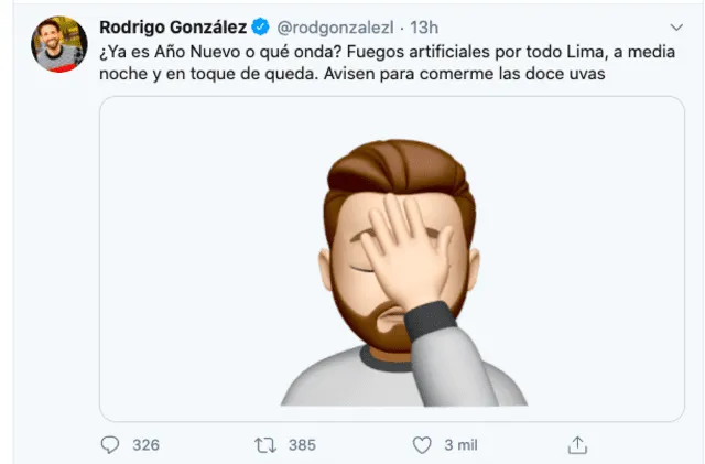 Rodrigo González en Twitter