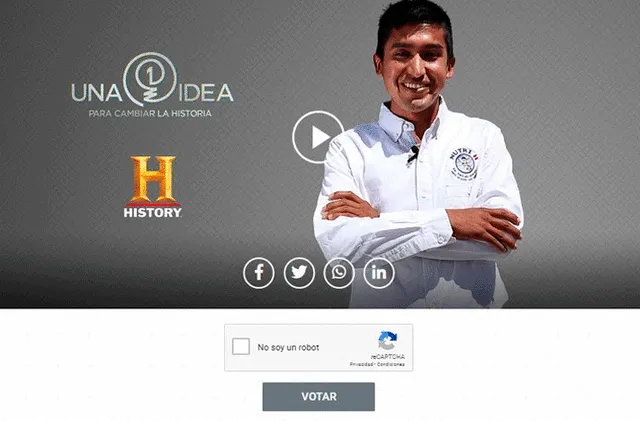 History Channel: ¿Cómo votar por el peruano que creó las galletas contra la anemia?