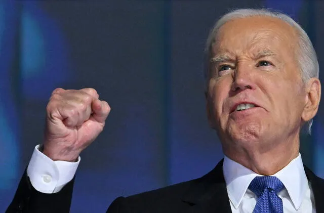 <strong>Biden durante la Convención Nacional Demócrata. Foto: AFP</strong>   