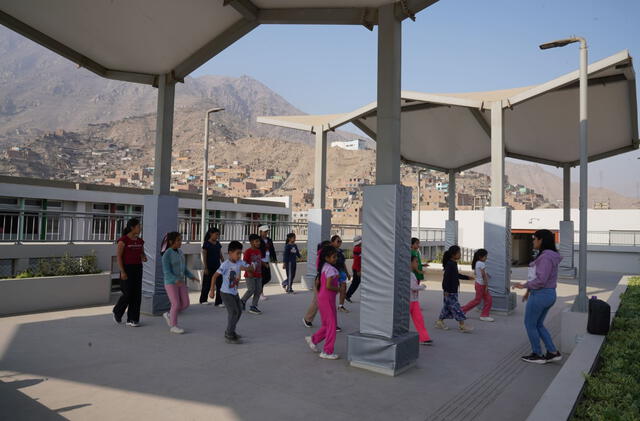 Estudiantes ya disfrutan de las modernas instalaciones. Foto: Minedu    