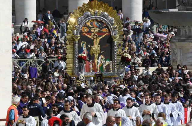 Cristo Morado o de Pachacamilla en Roma. Foto: Vatican News. Cristo Morado o de Pachacamilla en Roma. Foto: Vatican News.