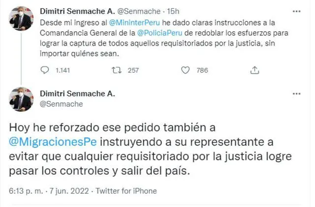 Dimitri Senmache sobre Juan Silva. Foto: Captura Twitter
