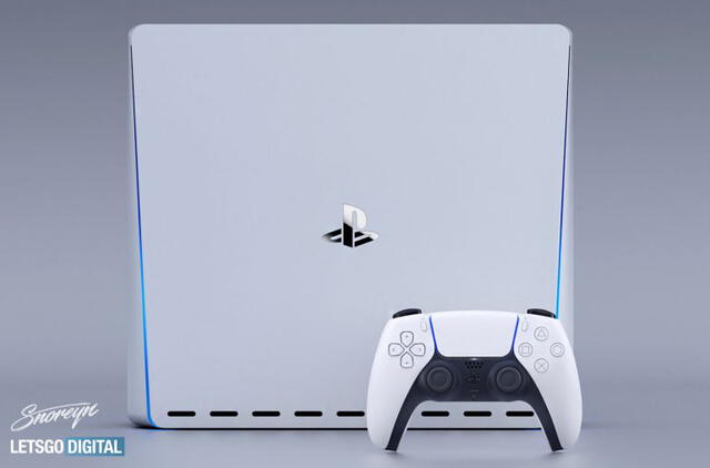 PS5 blanca imaginada a partir del mando oficial DualSense