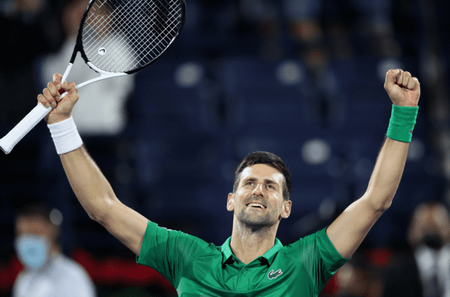 Novak Djokovic venció a Lorenzo Musetti por 6-3 en Dubái. Foto: EFE