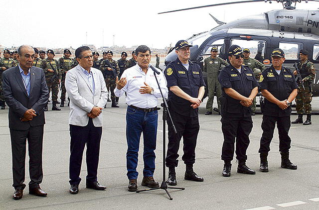 Llegan 550 policías y helicóptero para combatir hampa en Trujillo