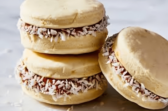 La combinación de galletas suaves y esponjosas con un relleno cremoso de dulce de leche y diversas coberturas. Foto: rtve 