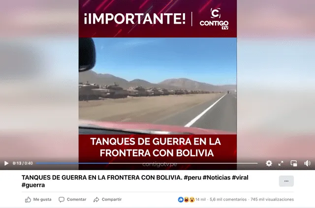 Video viral en la red social Facebook. Foto: captura LR/Facebook.