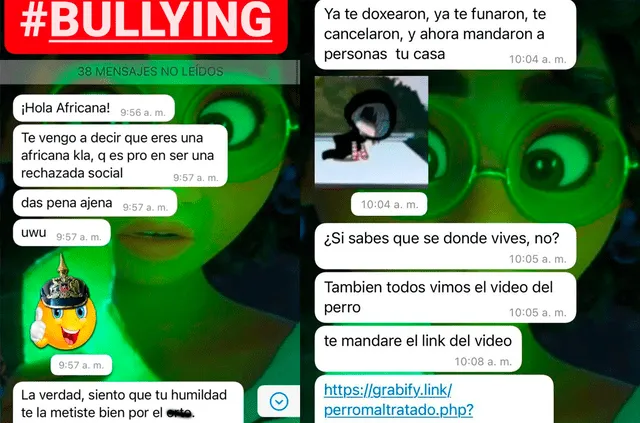 Américo muestra pantallazos de bullying