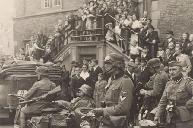 Fuerzas alemanas al momento de ocupar los Países Bajos en 1949. Foto: North Holland Archives