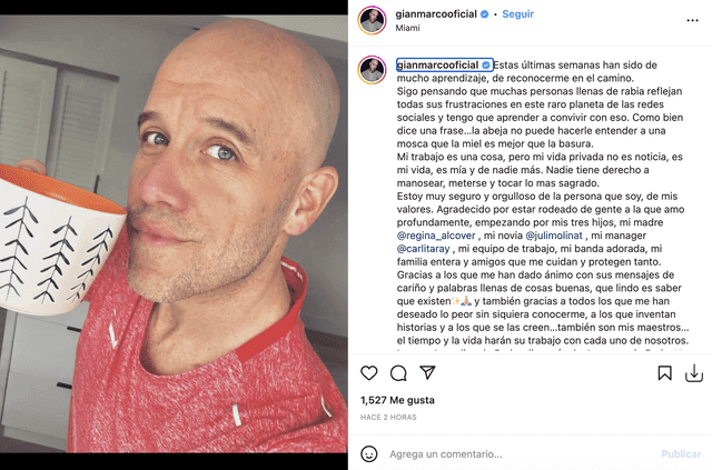 Gian Marco responde a críticas