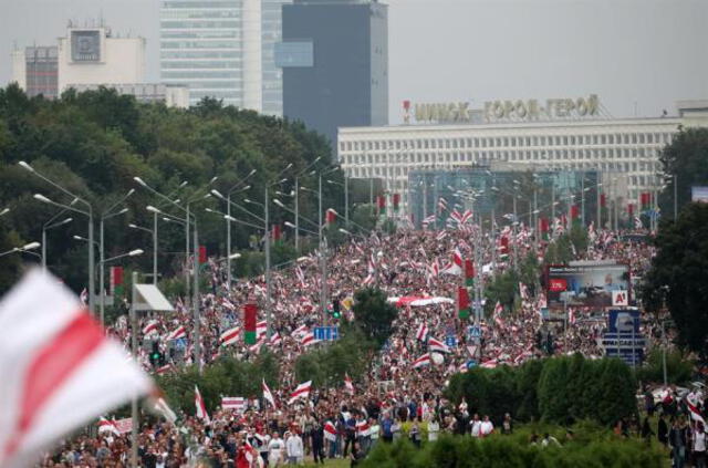 Este domingo hubo otra manifestación masiva en Bielorrusia. Foto: captura