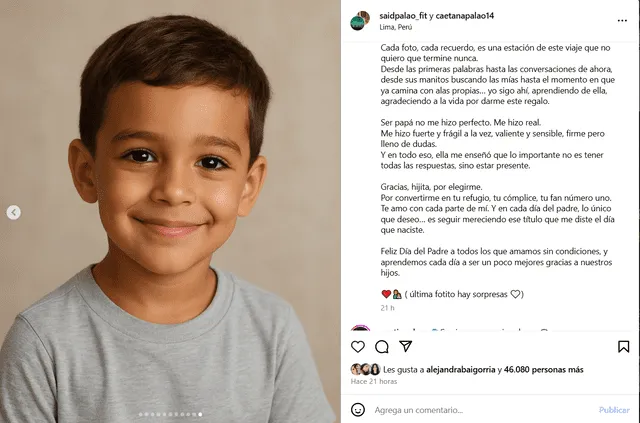 Publicación de Said Palao. Foto: IG   