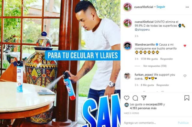 André Carrillo le jugó una broma a Christian Cueva. Foto: Instagram @cueva10oficial