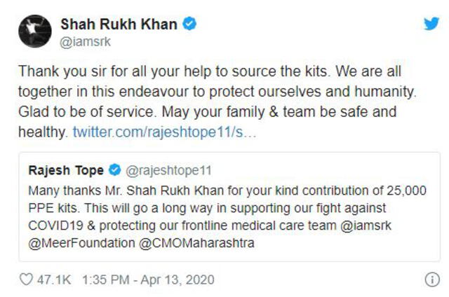 Shah Rukh Khan en Twitter