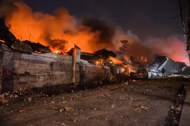  Se desconoce el motivo del incendio. Foto: AFP<br>    