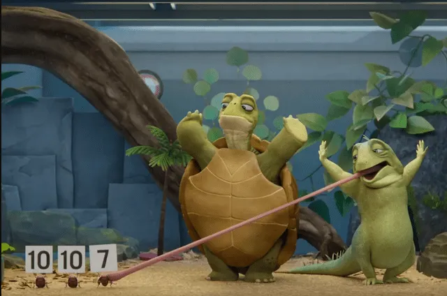 Leo y su intrépido amigo, una tortuga. Foto: Netflix   