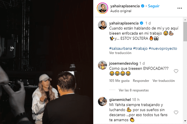  Yahaira Plasencia habla en Instagram sobre rumores con Farfán. Foto: captura Instagram   