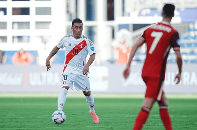  El último partido con la selección peruana de Chritian Cueva ha sido ante Argentina en la Copa América 2024. Foto: FPF   