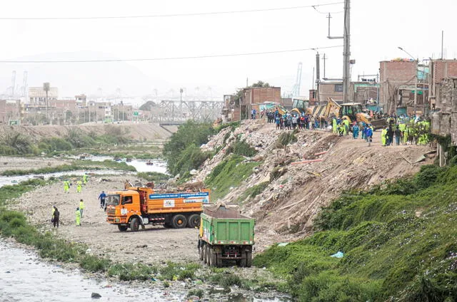 Limpieza en el río Rímac. Foto: Municipalidad del Callao   