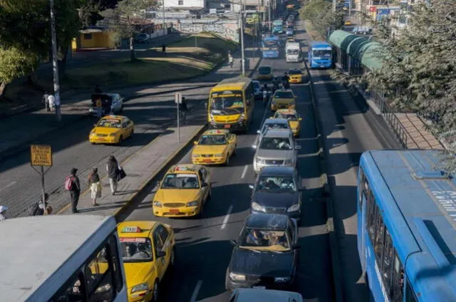 Congestión vehicular el Quito en el Día Mundial Sin Automóvil. Foto: El Telégrafo