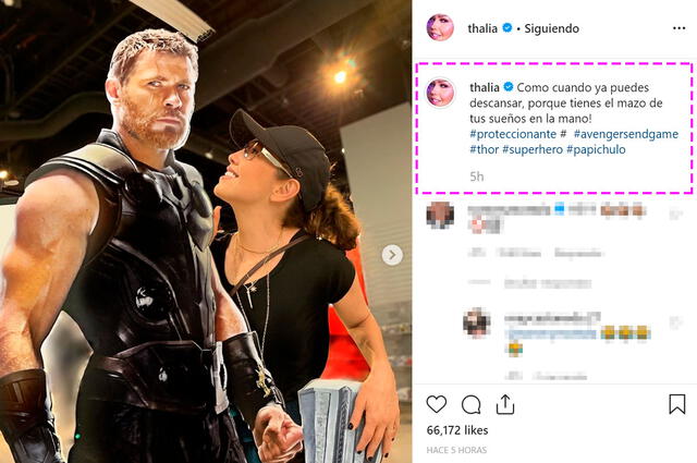 Tommy Mottola molesto con Thalía por agarrar el “mazo” a Chris Hemsworth