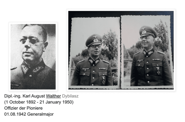 Información sobre Walter Dybilasz. Fuente: Captura LR, Fotos del Tercer Reich.