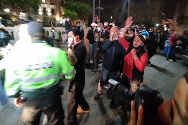 Situación en Plaza San Martín. Créditos: Grace Mora / URPI-GLR