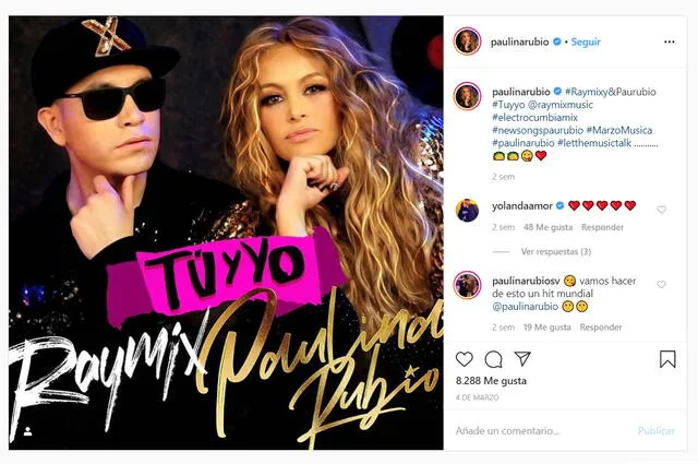 A inicios de marzo, Paulina Rubio anunció el estreno a través de su cuenta de Instagram.