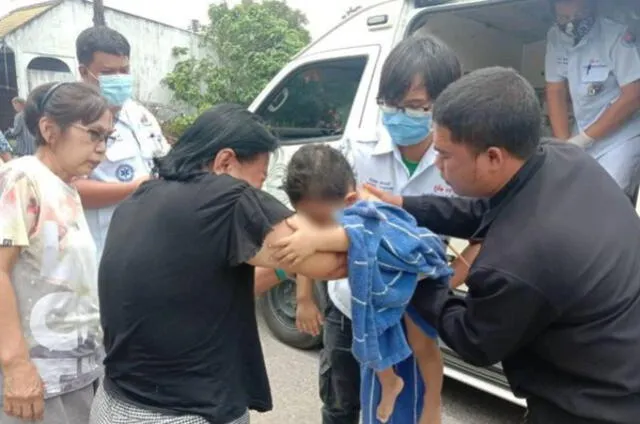 Tailandia: madre salta a un pozo con 30 metros de profundidad para rescatar a su hijo de 3 años
