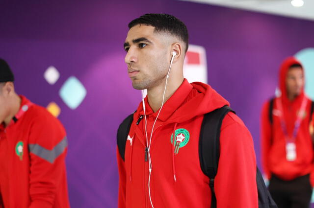 Achraf Hakimi es figura de PSG y Marruecos. Foto: AFP   