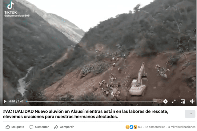 El video se ha hecho rápidamente viral desde su publicación alcanzando más de 4.000 visualizaciones. Foto: captura LR/Facebook.   